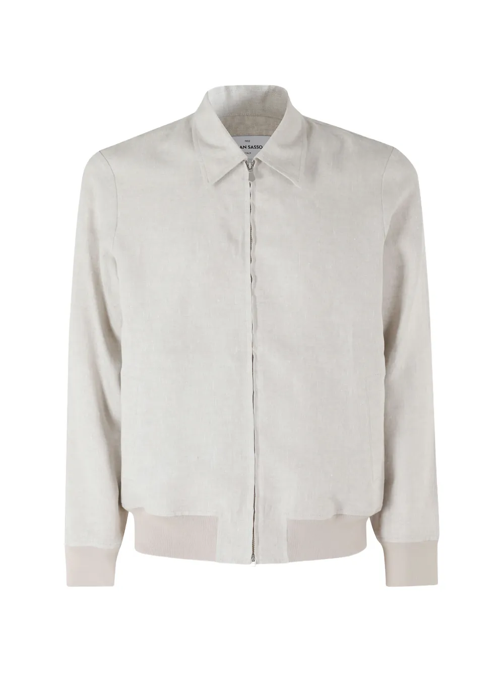 Gran Sasso zip-up ribbed-trim jacket - Toni neutri