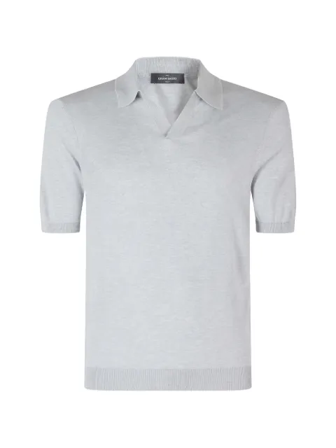 Gran Sasso short-sleeved knitted polo shirt