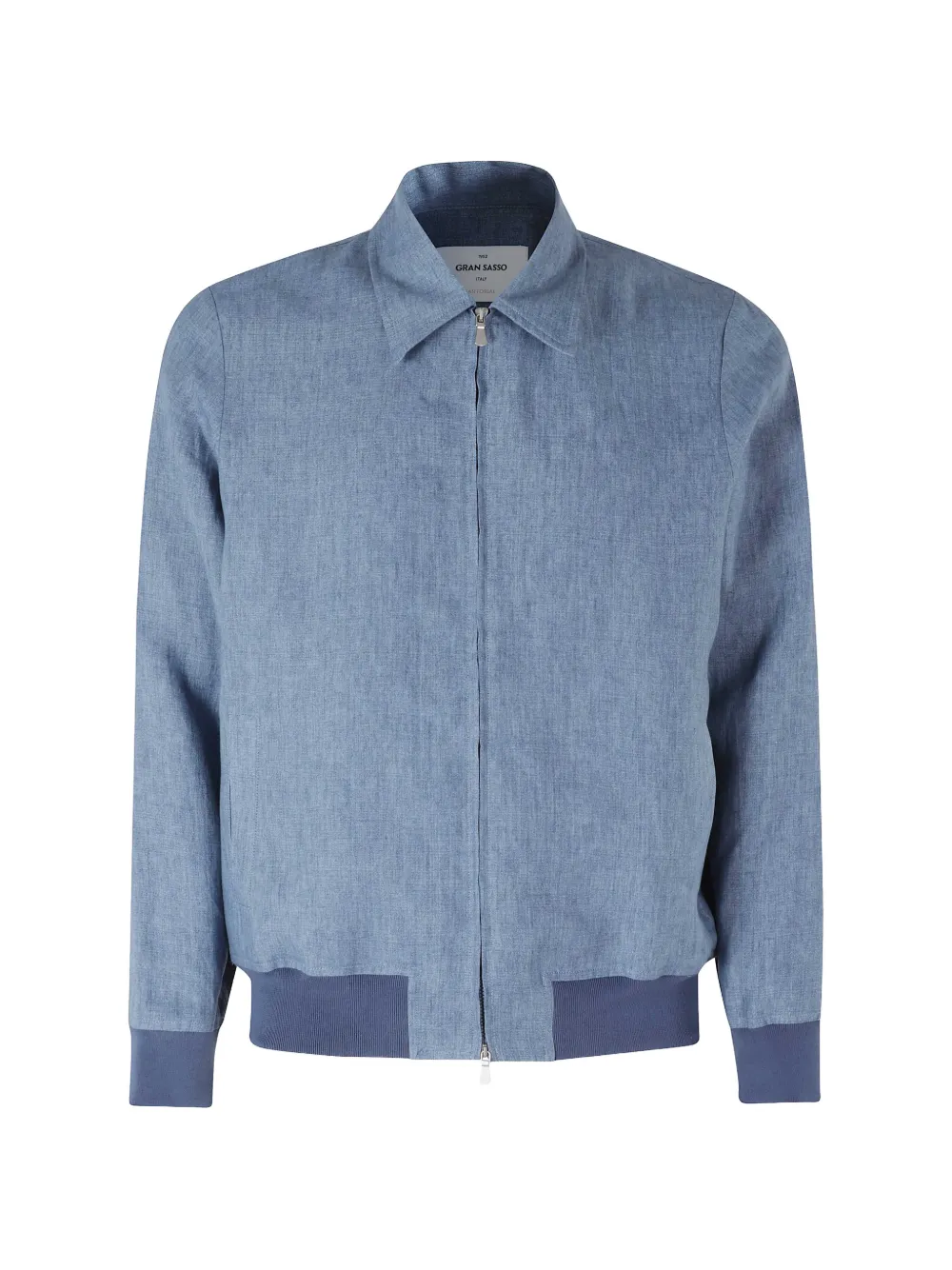 Gran Sasso zip-up ribbed-trim jacket - Blau