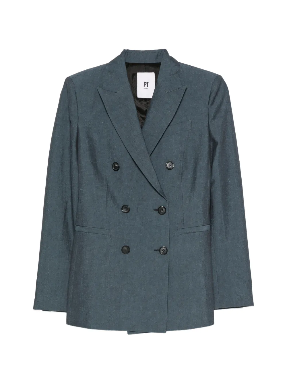 PT Torino double-breasted peak-lapel blazer - Blu