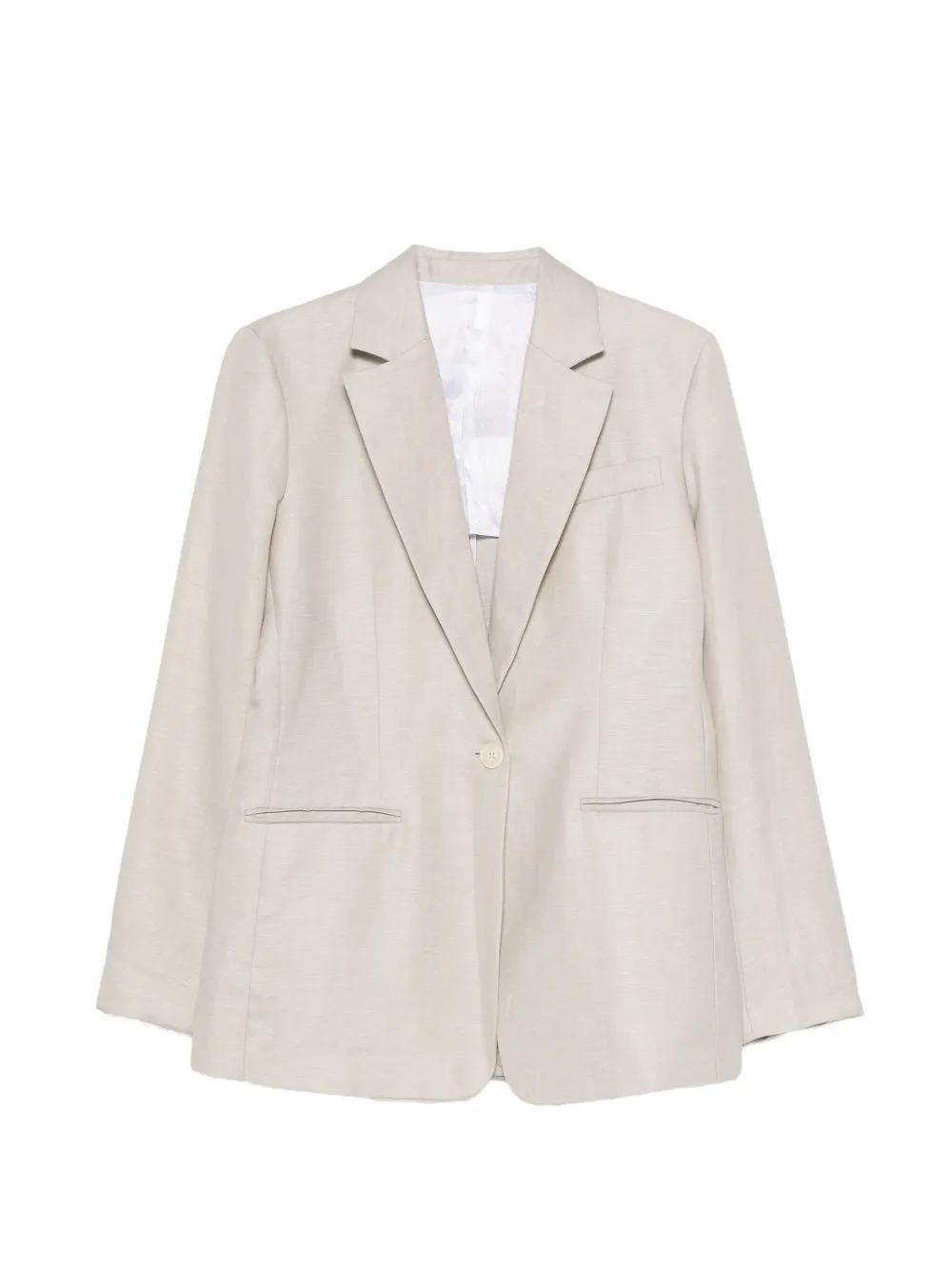 PT Torino Lidia single-breasted notched-lapels blazer - Toni neutri