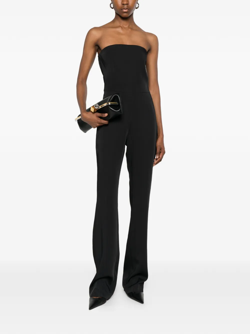 PT Torino Strapless jumpsuit Zwart