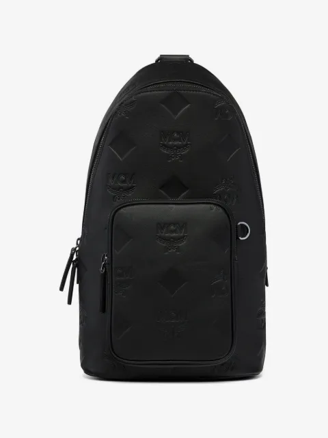 MCM Aren embossed Monogram messenger bag