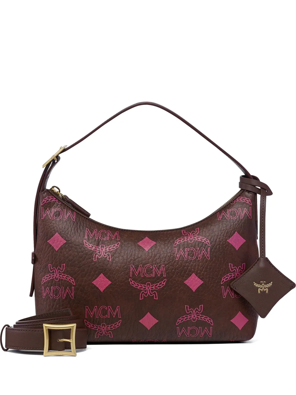 MCM Maxi Visetos Aren shoulder bag - Marrone