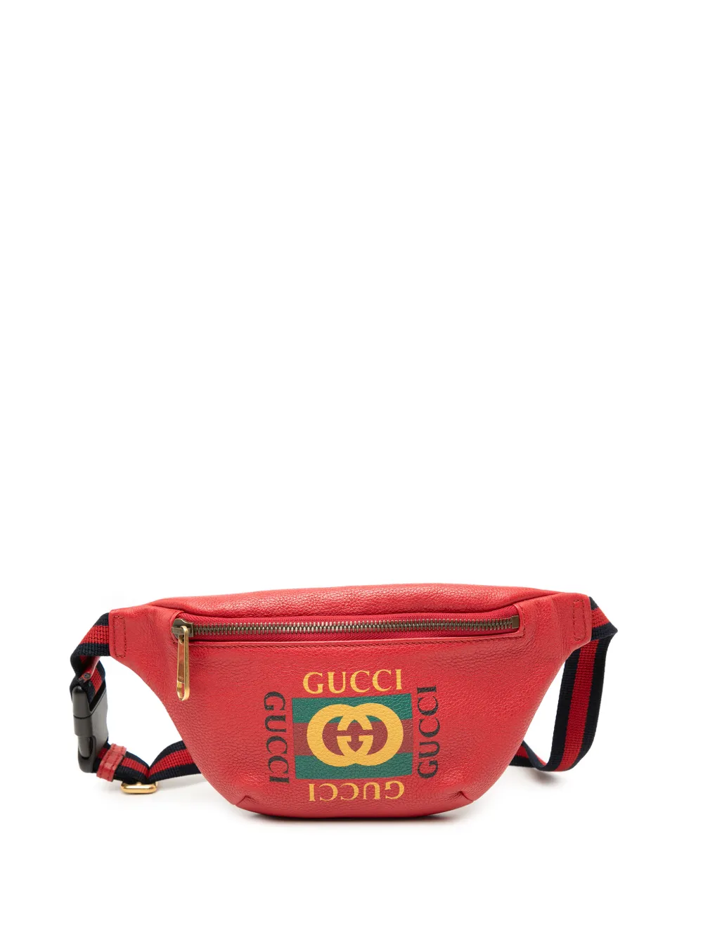 Gucci Pre-Owned 2000-2015 Small Leather Logo belt bag - Rosso