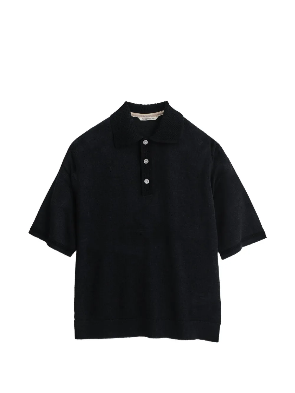 A Kind of Guise Basin knit polo shirt - Nero