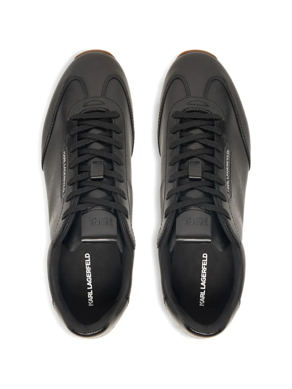 Karl Lagerfeld Sneakers met vlakken en letter-detail Zwart