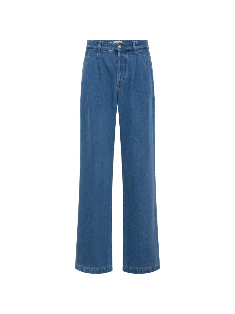 Marine Serre pleated loose-fit jeans - Blau
