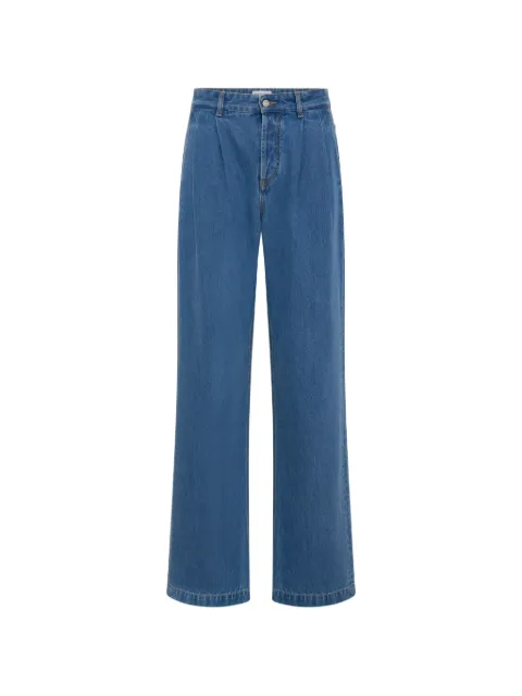 Marine Serre pleated loose-fit jeans