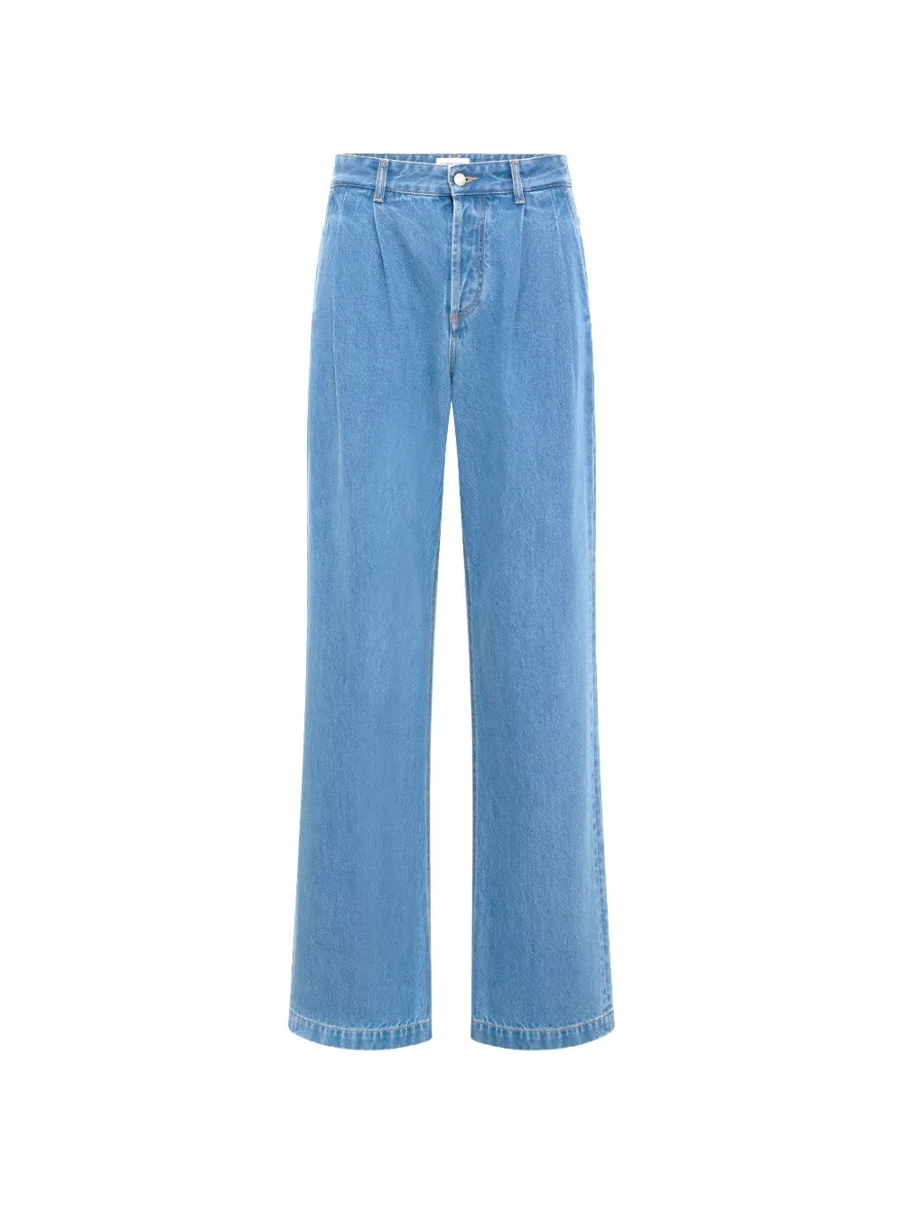 Marine Serre Ruimvallende jeans met plooien Blauw