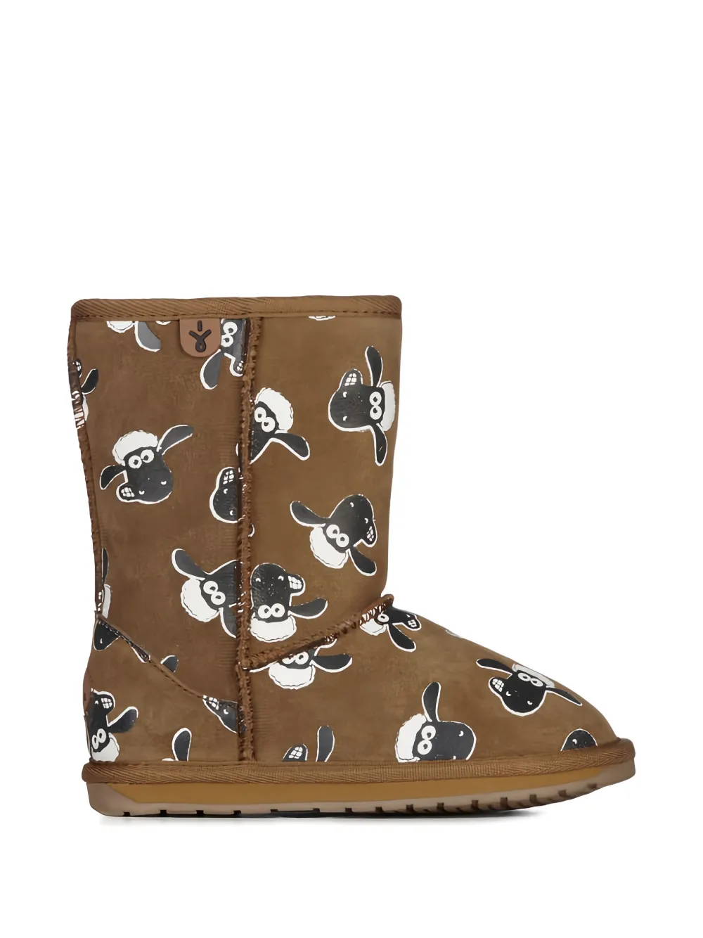 Emu Kids Shun The Sheep Print patterned boots - Marrone