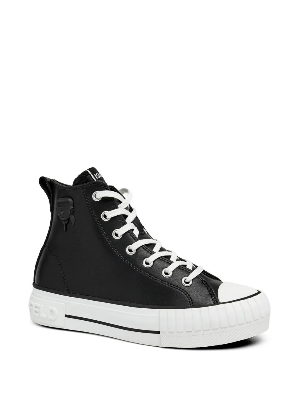 Karl Lagerfeld appliqué lace-up sneakers - Nero