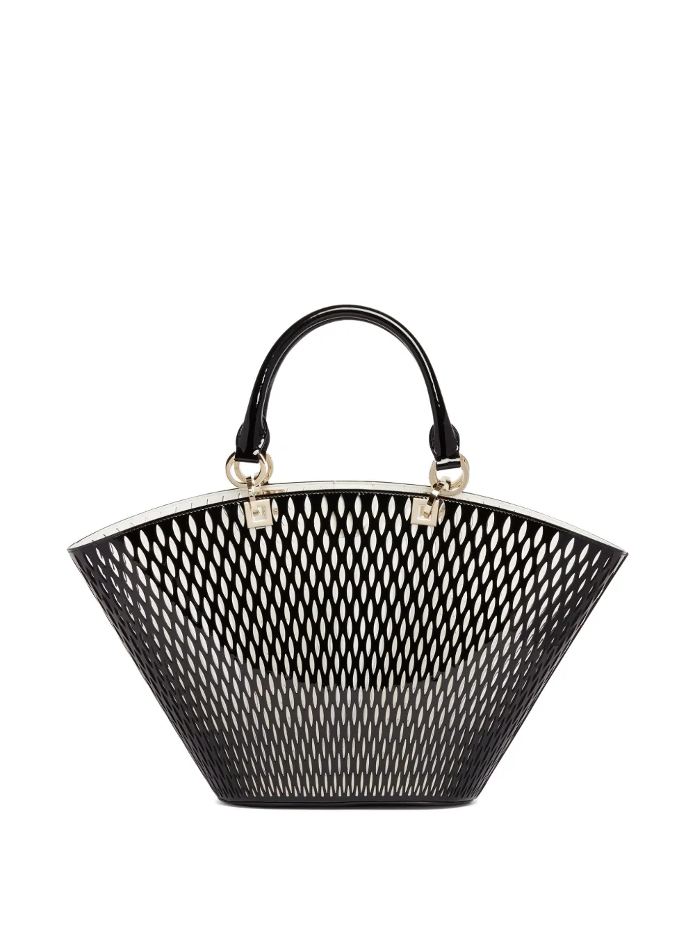 TOM FORD laser-cut patent-leather tote bag - Nero