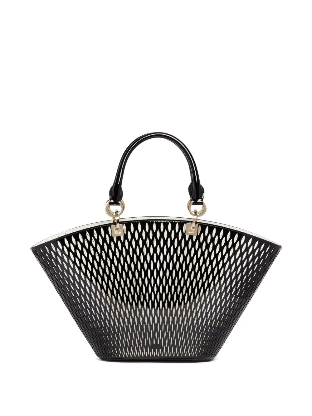 TOM FORD Lakleren shopper met uitgesneden details Zwart