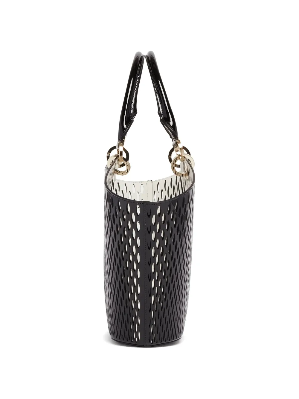 TOM FORD Lakleren shopper met uitgesneden details Zwart