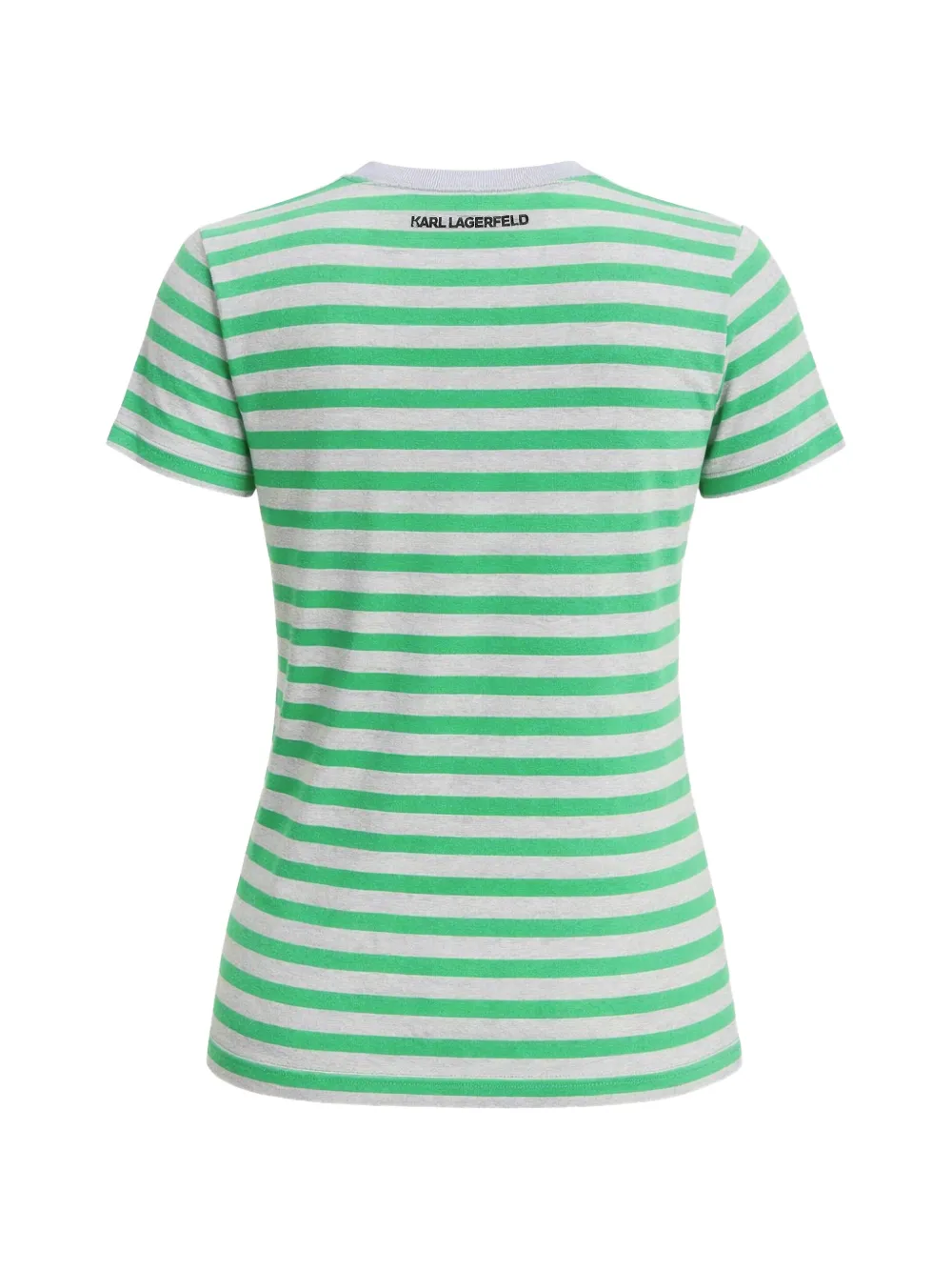 Karl Lagerfeld Ikon gestreept T-shirt Groen