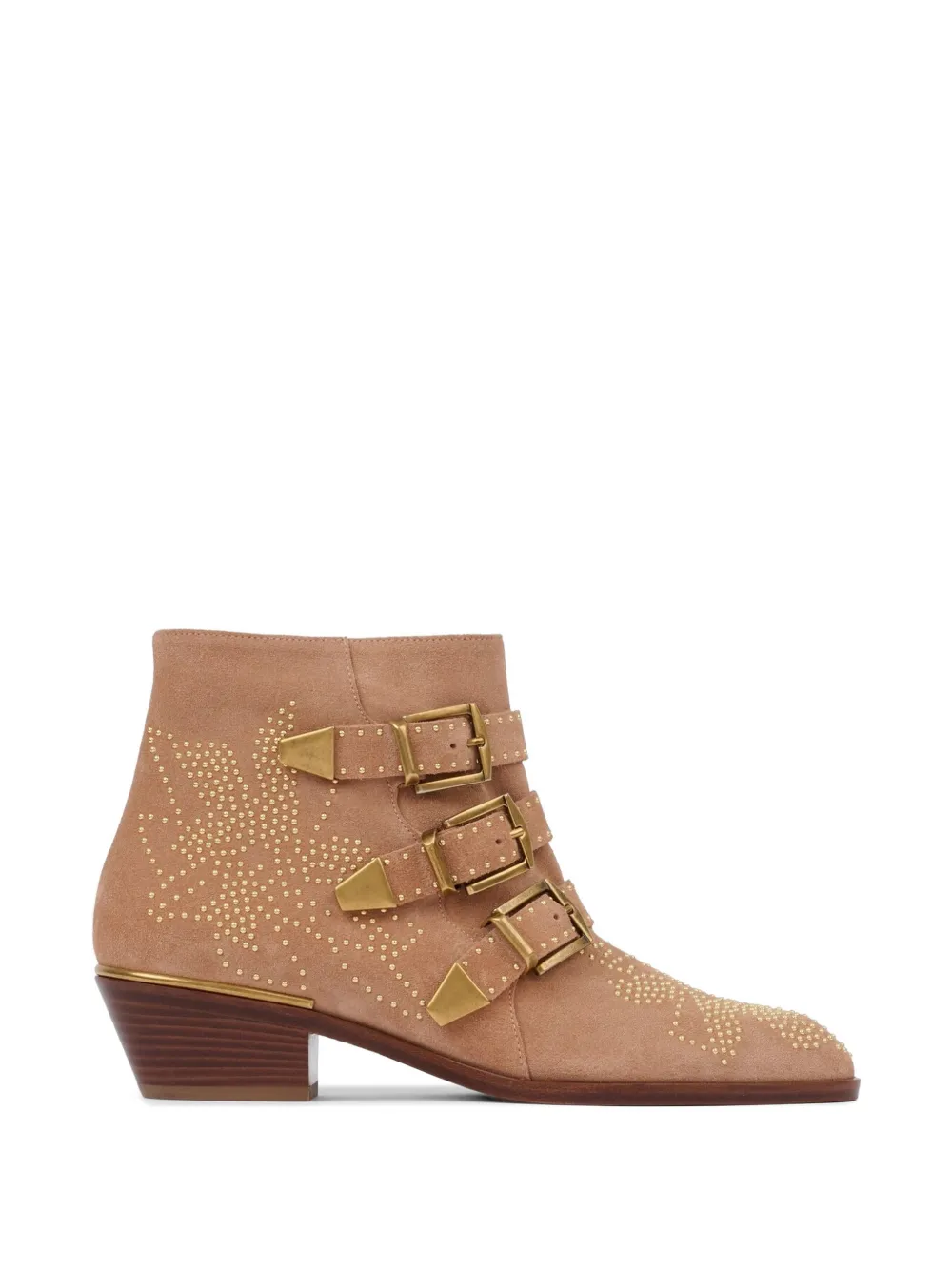 Chloé Susan studded buckled ankle boots - Toni neutri