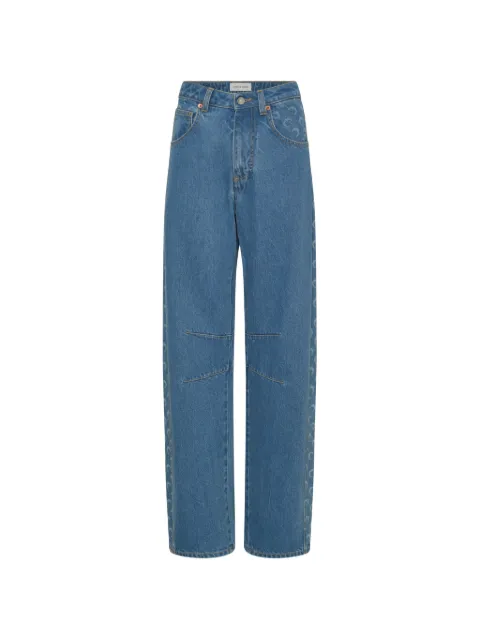 Marine Serre Moon-print barrel jeans