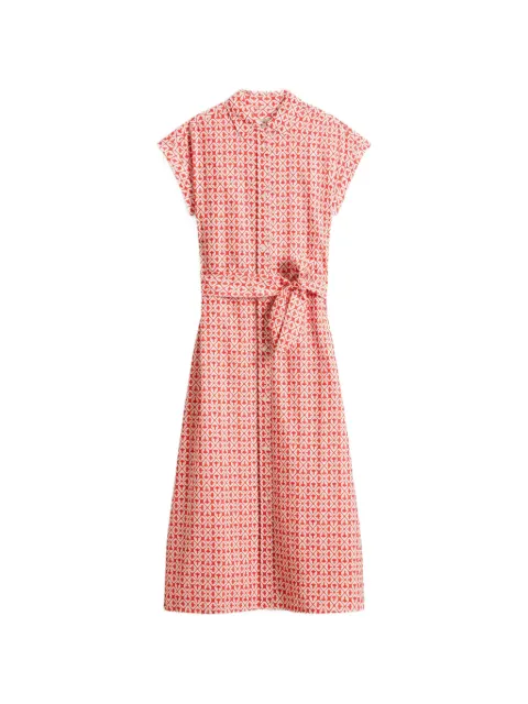 Woolrich geometric-print belted midi dress