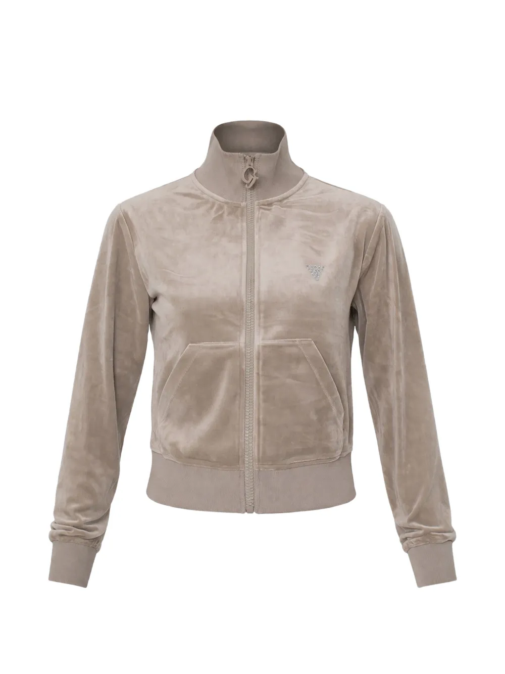 GUESS USA zip-fastening velvet jacket - Toni neutri
