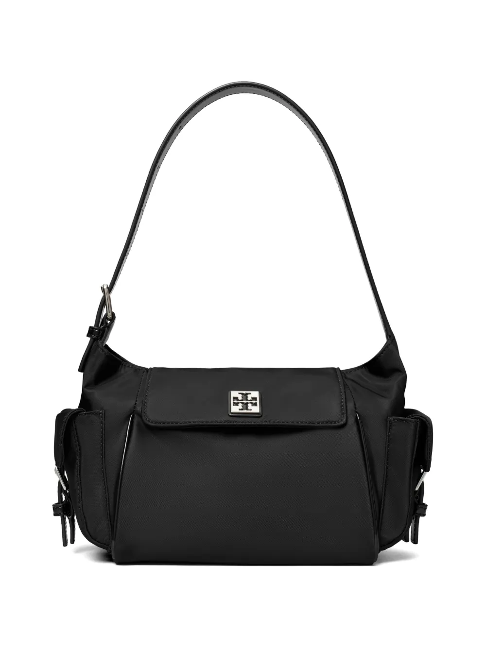 Tory Burch logo-plaque pocket-detail shoulder bag - Nero