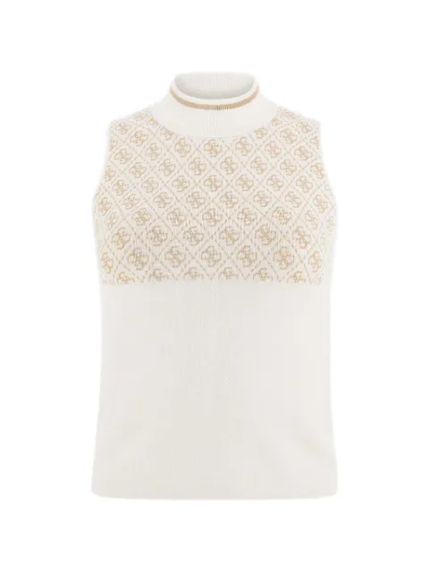 GUESS USA monogram-pattern mock-neck top