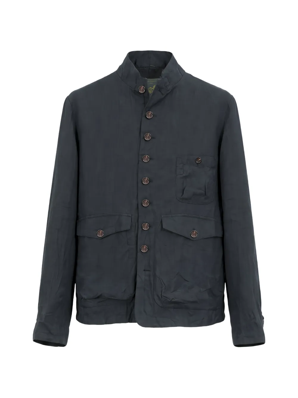 Aleksandr Manamïs Phoebus high-neck button-up jacket - Schwarz