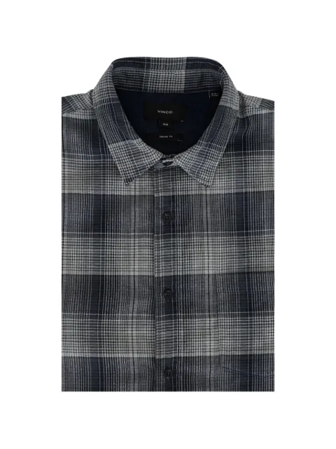 Vince checked long-sleeve shirt