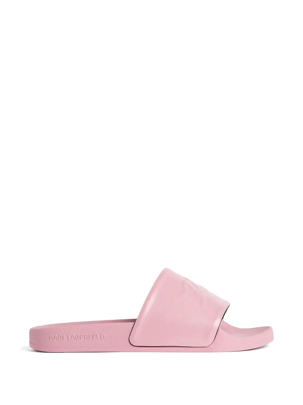 Karl Lagerfeld logo-embossed slides - Rosa