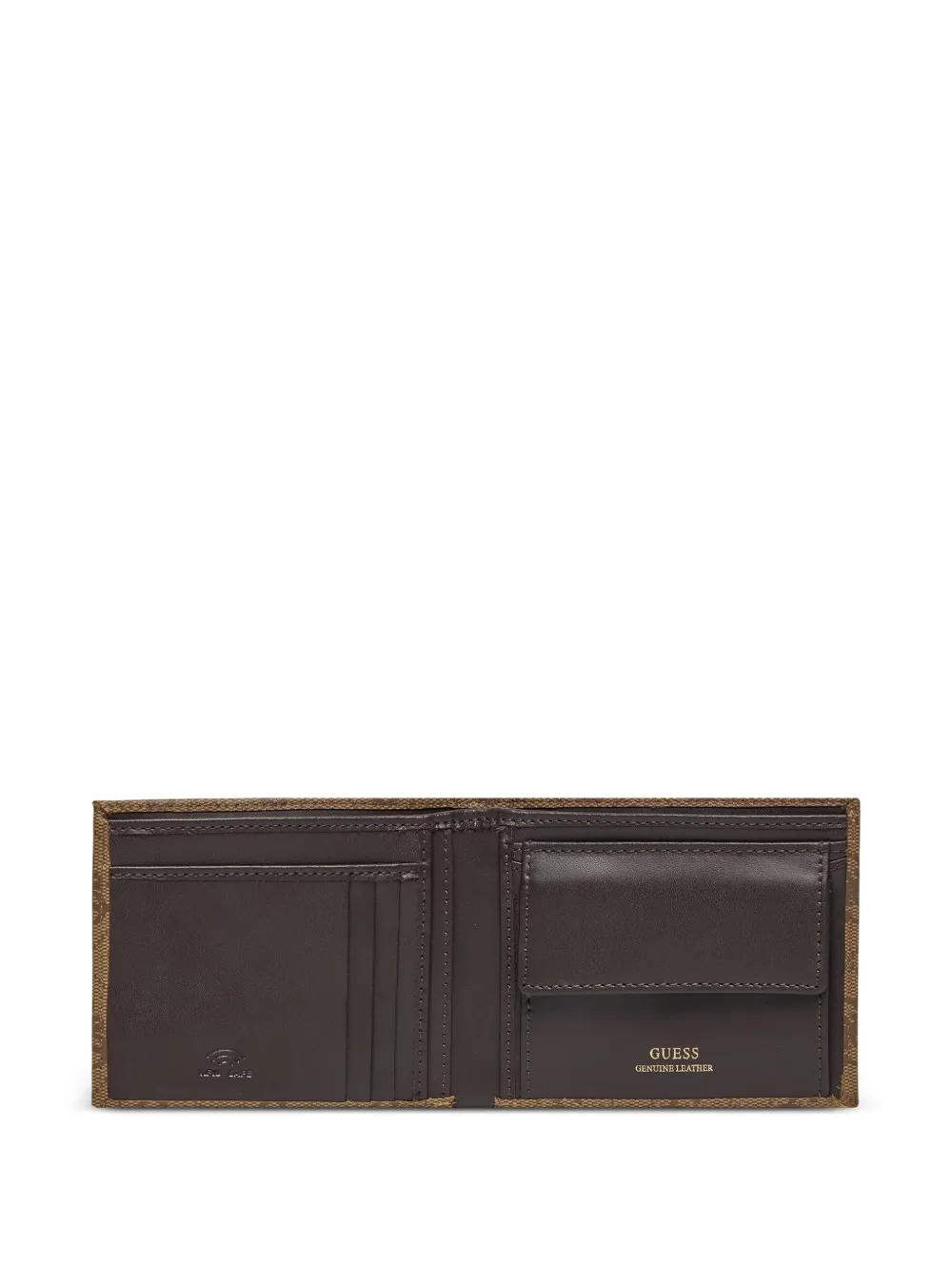 GUESS USA Milano portemonnee met monogram-print Beige