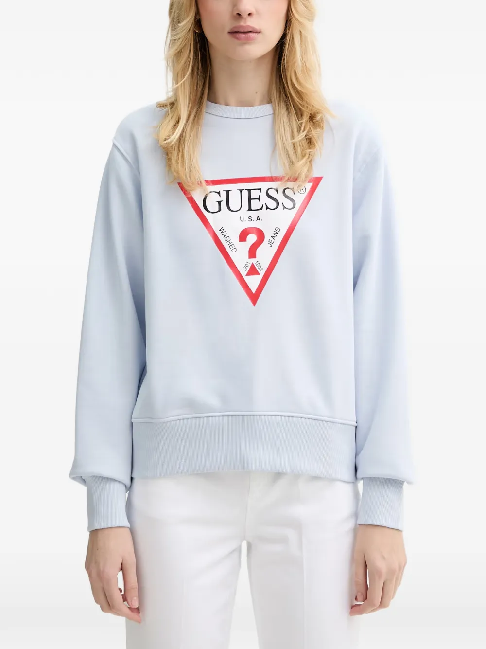 GUESS USA logo-print sweatshirt - Blu