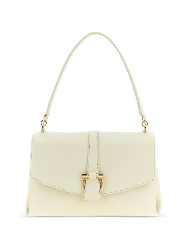 Ferragamo Gancini Buckle Backpack in Neutrals