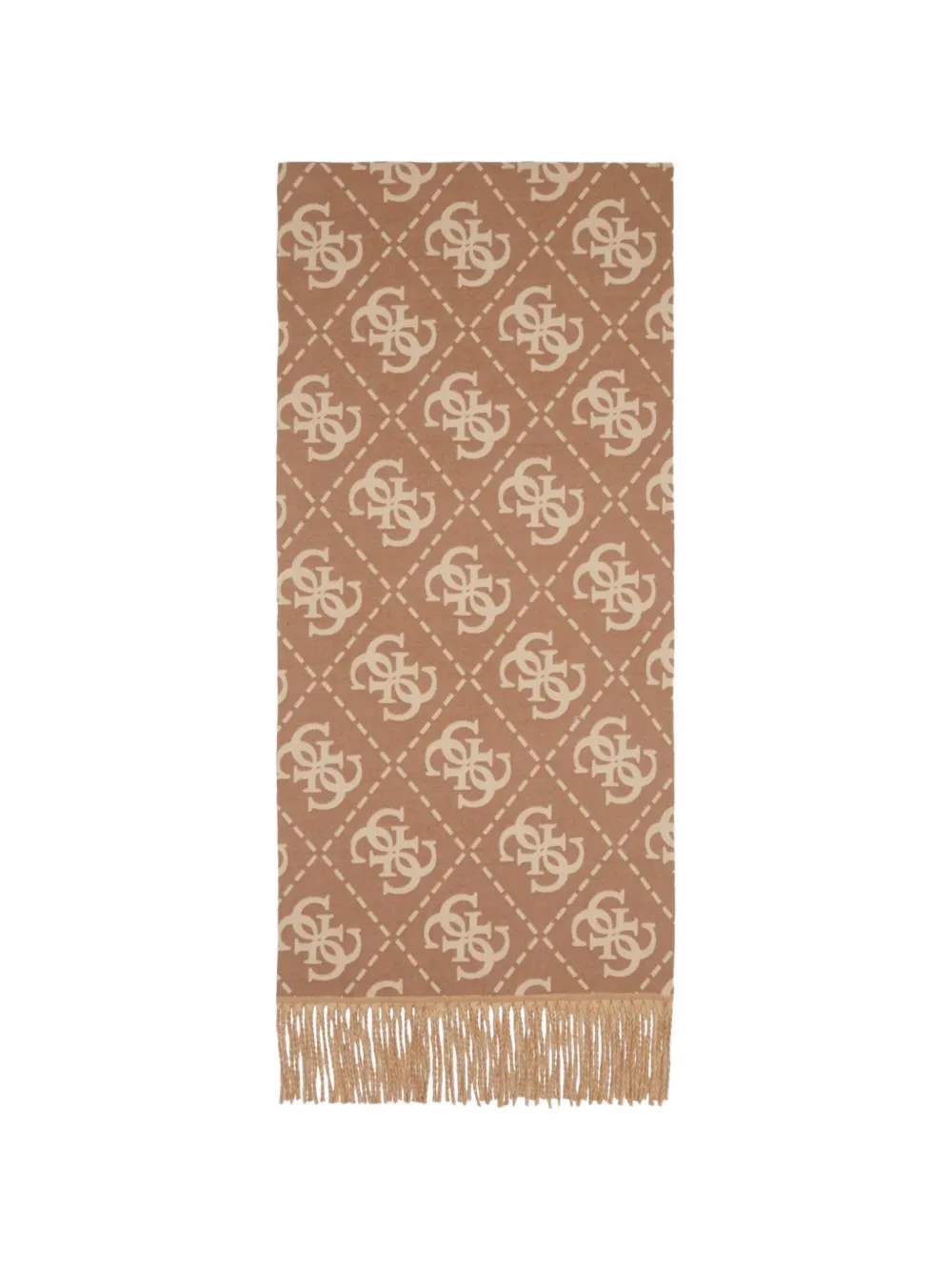 GUESS USA patterned scarf - Marrone