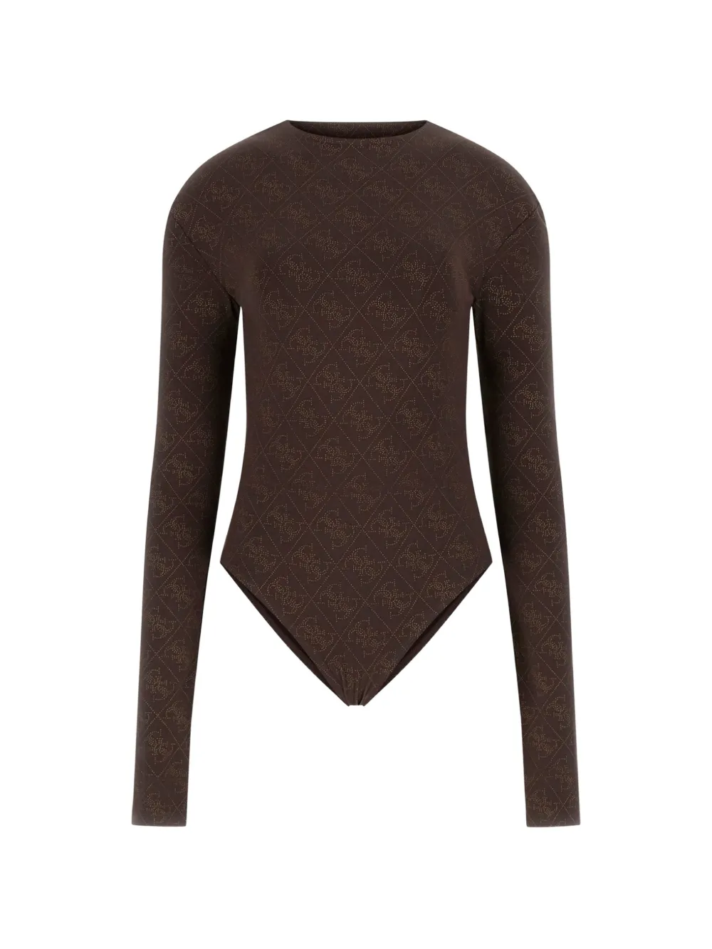 GUESS USA logo-print long-sleeve bodysuit - Marrone