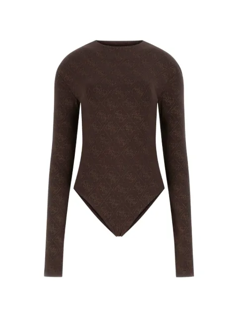 GUESS USA logo-print long-sleeve bodysuit