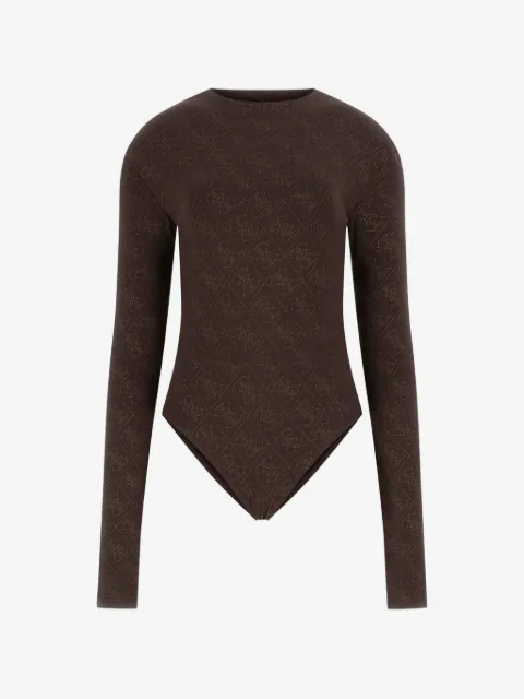 GUESS USA logo-print long-sleeve bodysuit