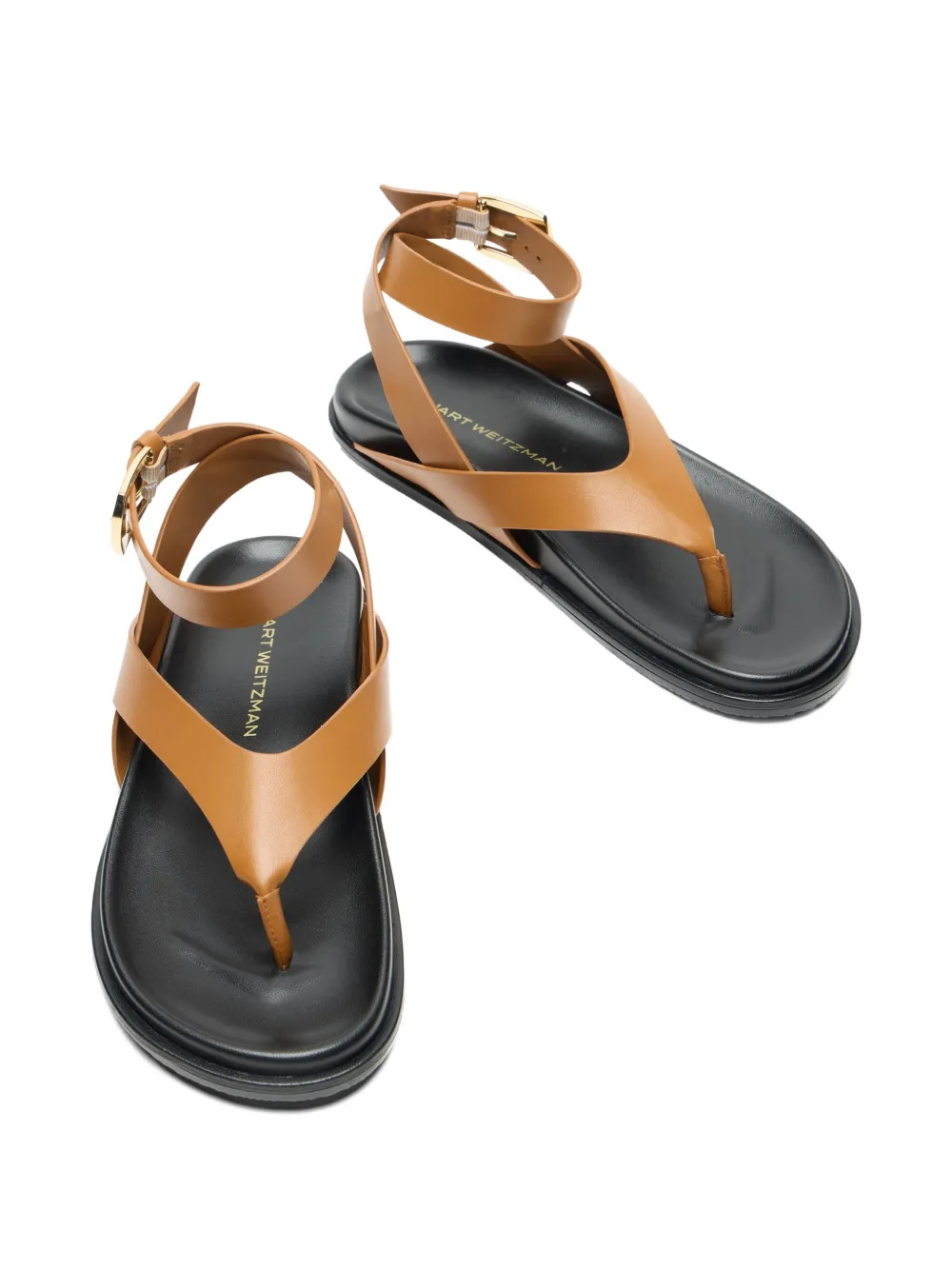 Stuart Weitzman Mary Kate sandalen met gekruiste bandjes Bruin
