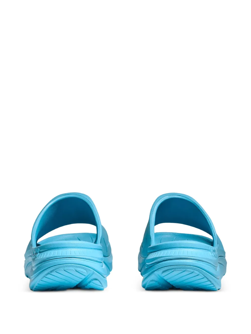 HOKA Ora Athletic logoprint slippers Blauw