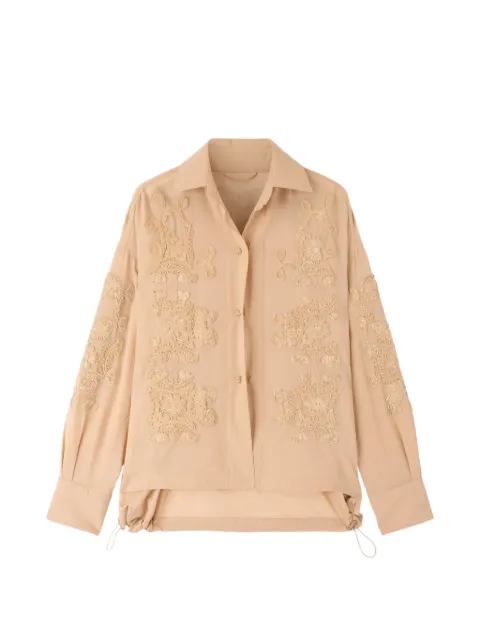Ermanno Scervino floral-embroidered drawstring jacket