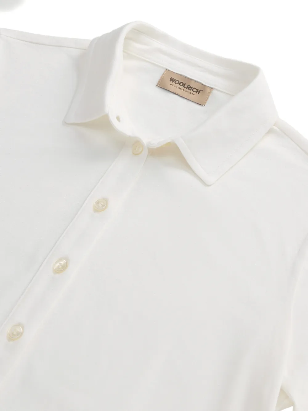  Woolrich Polo Con Logo Estampado - Blanco 