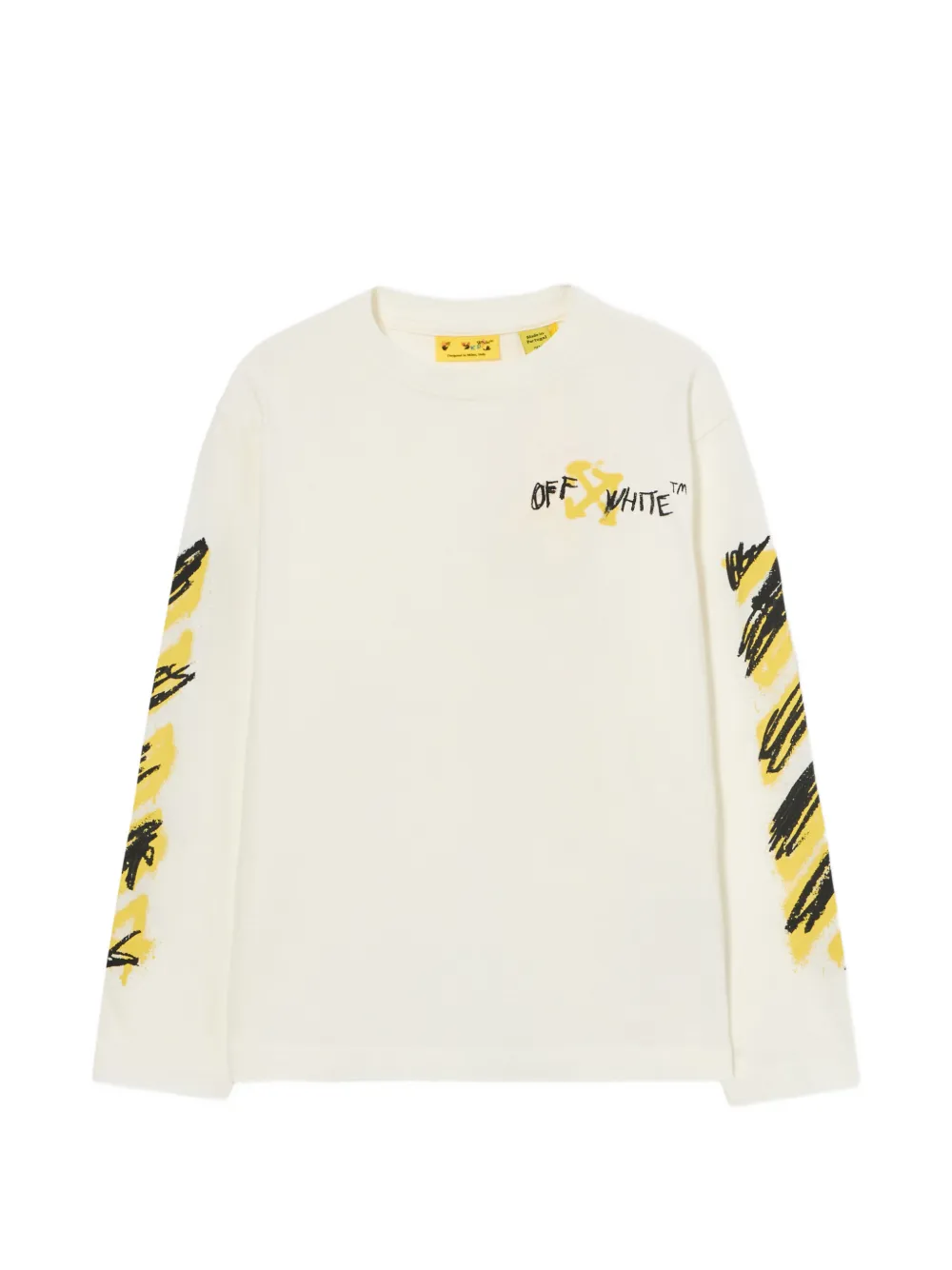 Off-White Kids Diag Spray T-shirt - Toni neutri
