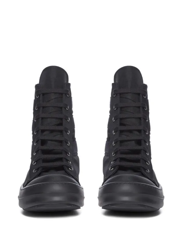 Rick Owens DRKSHDW Vegan Sneaks high-top Panelled Sneakers | Black
