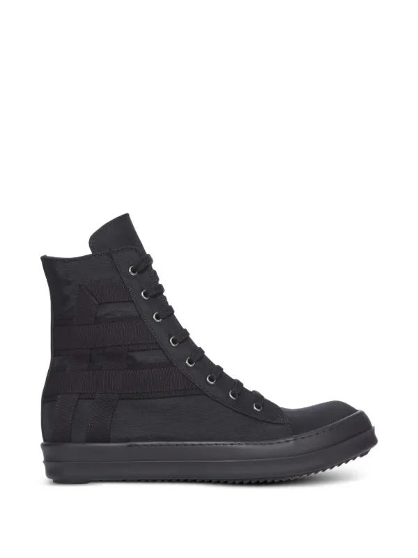 Rick Owens DRKSHDW Vegan Sneaks ハイカット スニーカー | ブラック