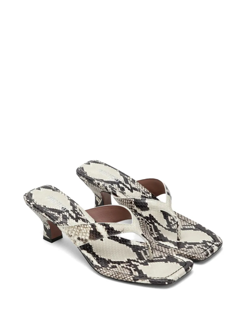 Paris Texas Portofino sandalen met slangen-effect Beige