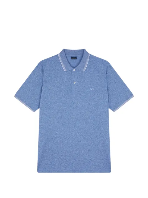 Paul & Shark logo-appliqué trimmed polo shirt