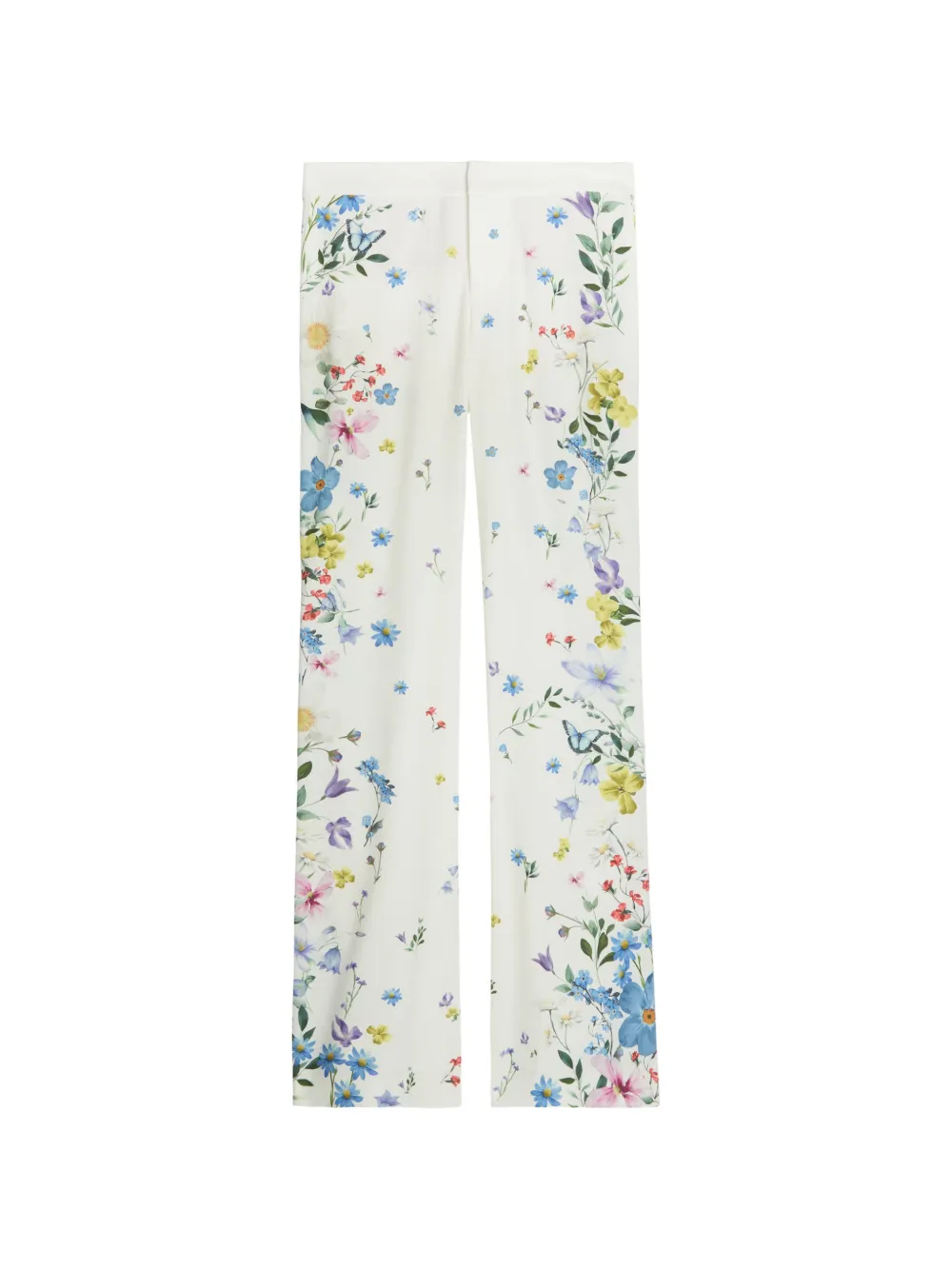 alice + olivia Andrew floral-print trousers - Weiß