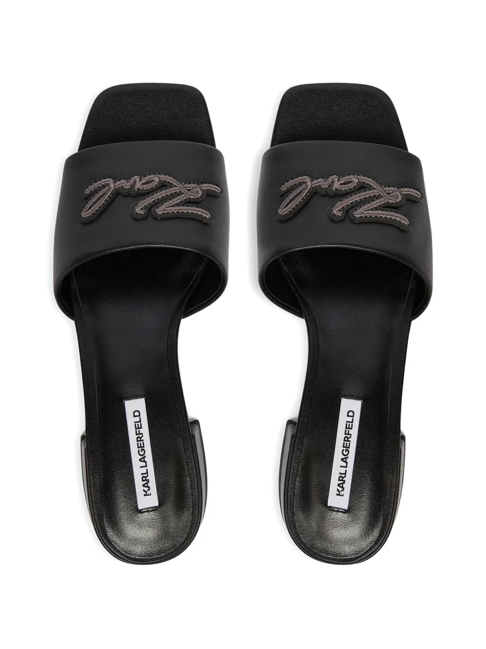 Karl Lagerfeld block-heel sandals Zwart