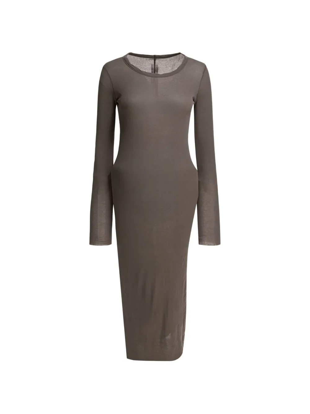 Rick Owens Euca long-sleeve midi dress - Marrone
