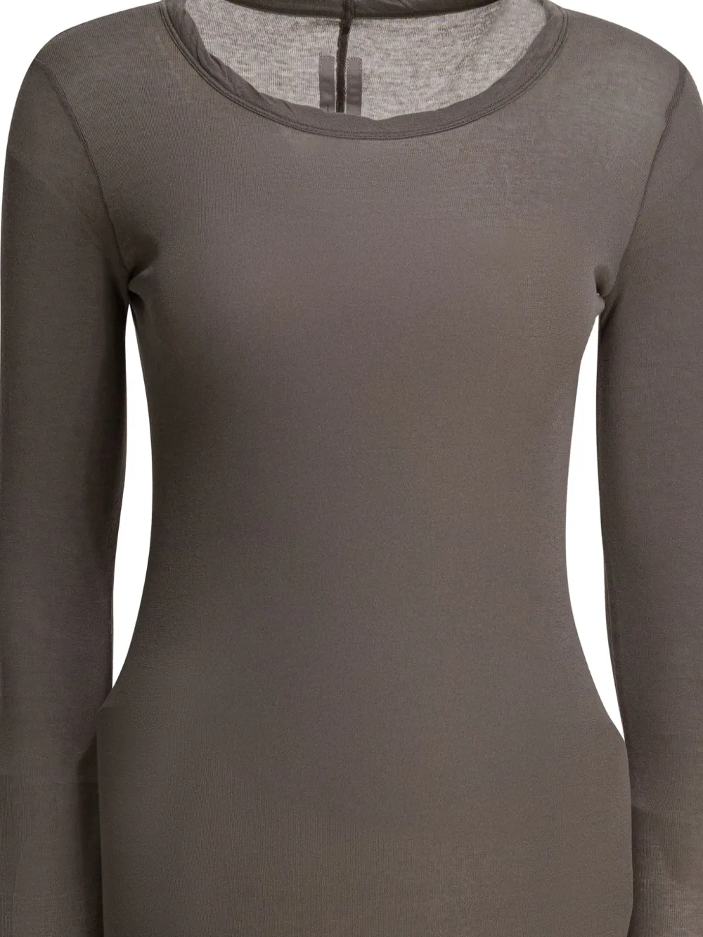Rick Owens Euca midi-jurk met lange mouwen Bruin