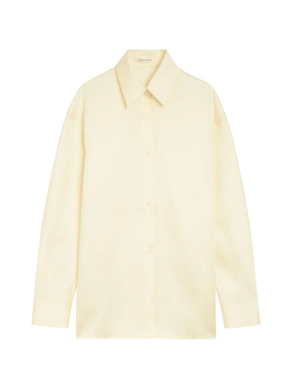 VORANIDA Loter satin-finish long-sleeve shirt - Neutrals